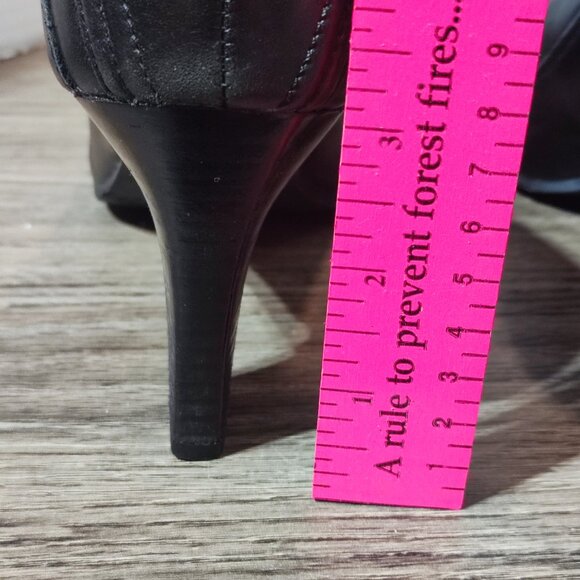 Hush Puppies square toe 3" heel pumps women's size 8.5 black - Picture 6 of 12